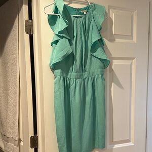 Shoshanna Aqua Midi Dress